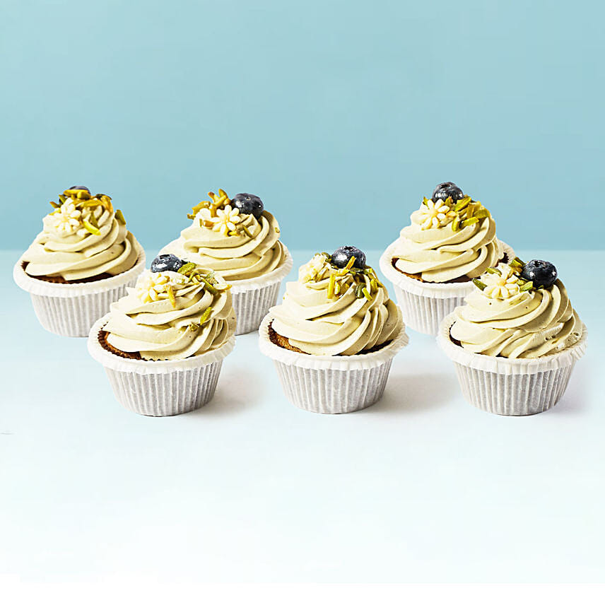 Pistachio Cup Cakes 12 Pcs