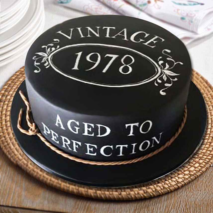 Vintage aged to perfection cake