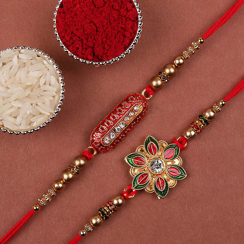 Online Meenakari & Capsule Rakhi With Dry Fruits Gift Delivery in UAE - FNP