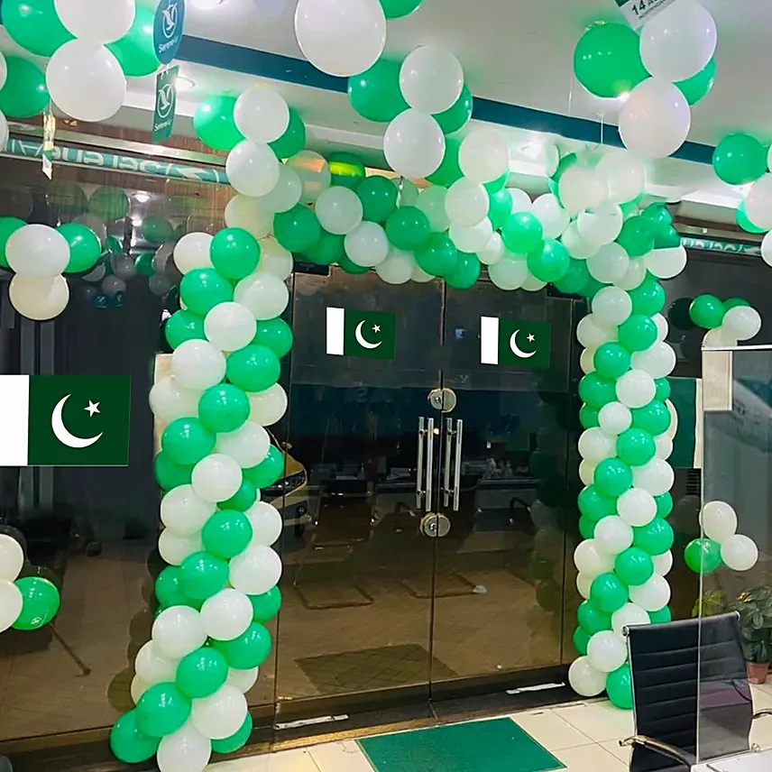 Pakistan Independence Day Balloons Decoration