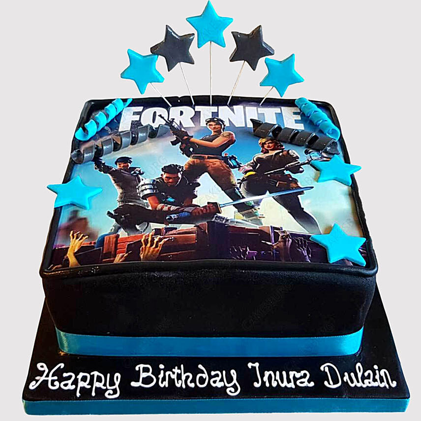 Fortnite Battle Fondant Red velvet Cake