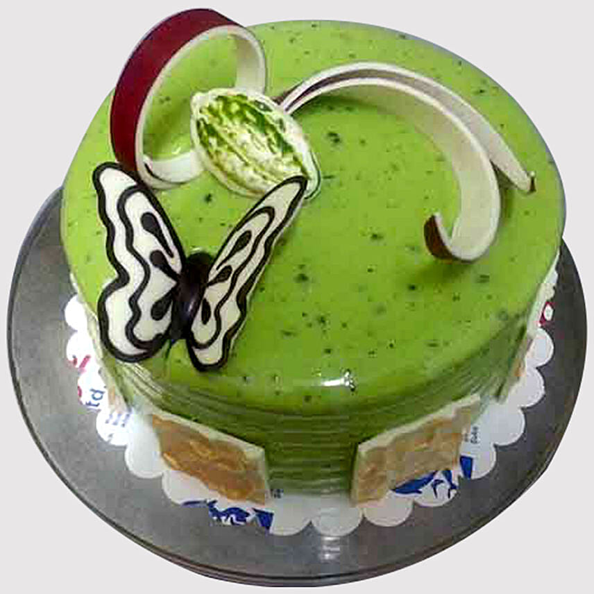 Green Butterfly Marble Cake