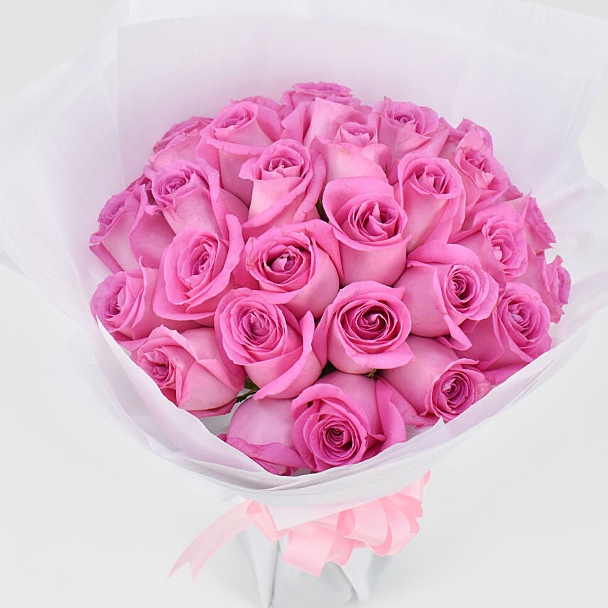 Online 35 Light Pink Roses Designer Bouquet Gift Delivery in UAE - FNP