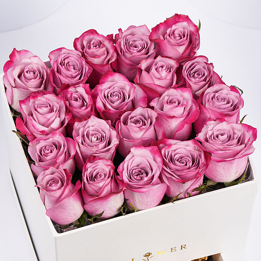 Online Hues Of Purple Roses And Chocolates Gift Delivery in UAE - FNP