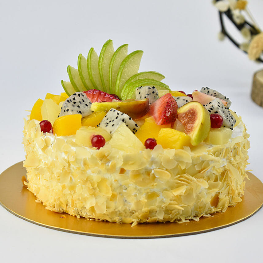 Online Vegan Fruit Cake Half Kg Gift Delivery in UAE - FNP