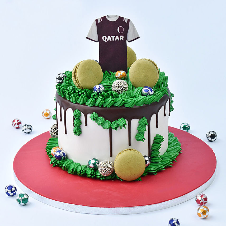 Qatar Football Fan Designer Chocolate Cake