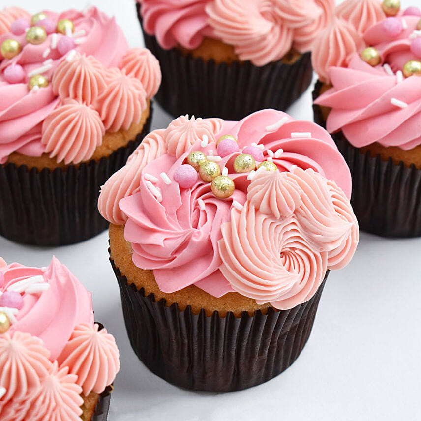 Online Vanilla Muffin Sponge Cupcakes Gift Delivery in UAE - FNP