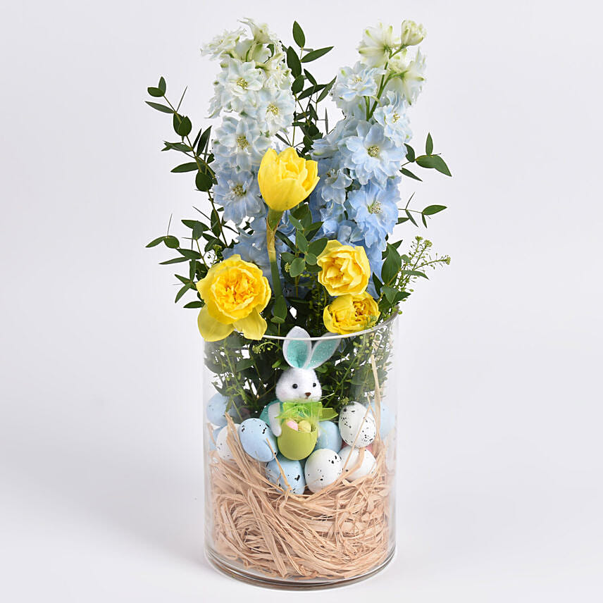 Easter Bunny With Flowers