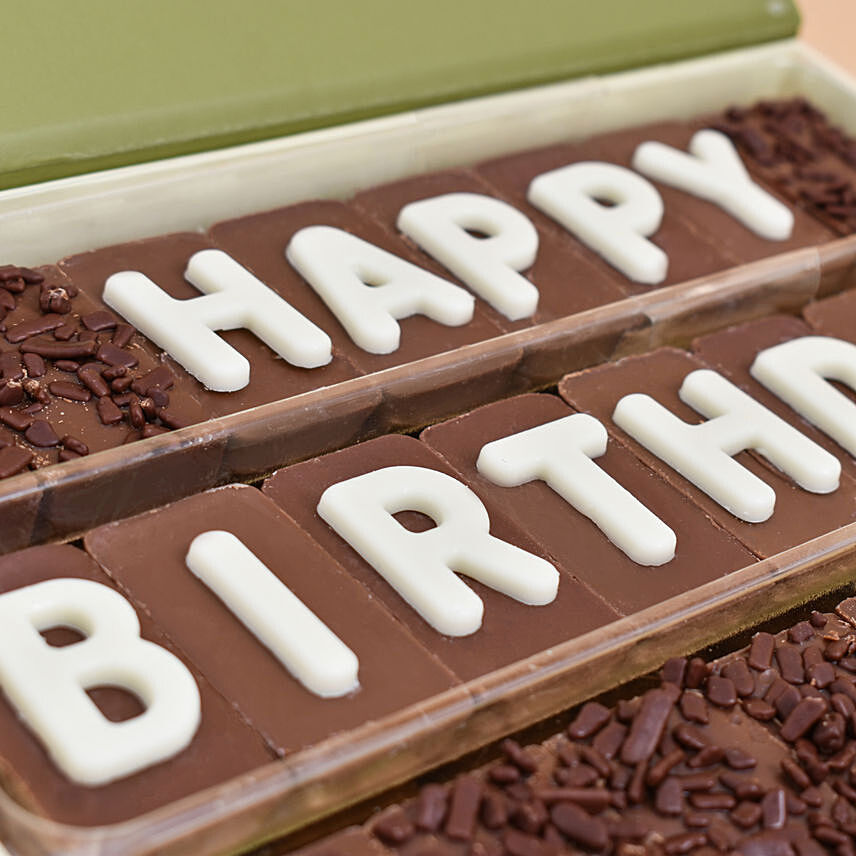 Online Customized Happy Birthday Chocolate Gift Delivery in UAE - FNP