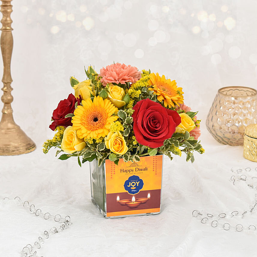 Sparks of Joy Diwali Flowers Arrangement