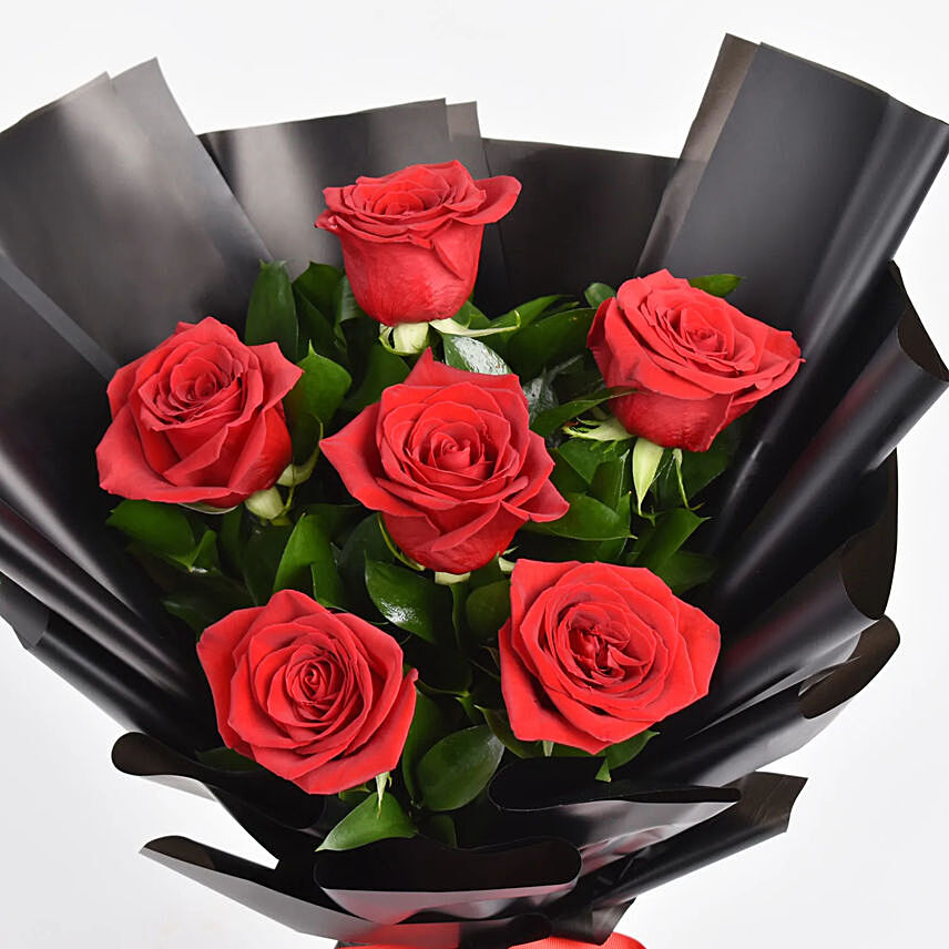 6 Red Roses Bouquet