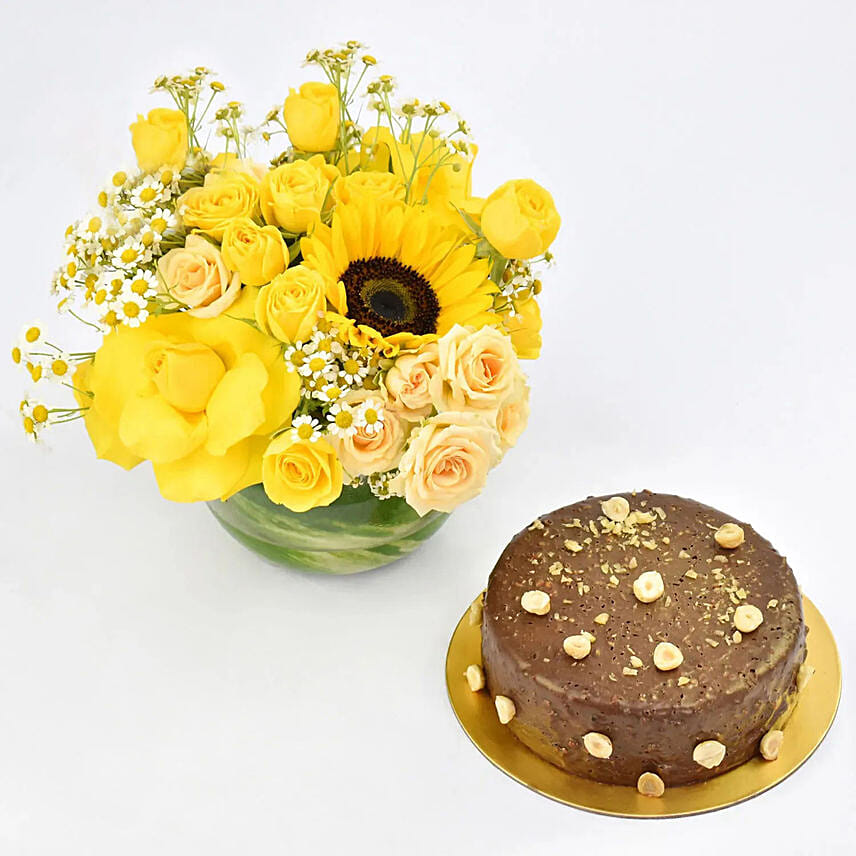 Guilt Free Hazelnut Delight With Flowers