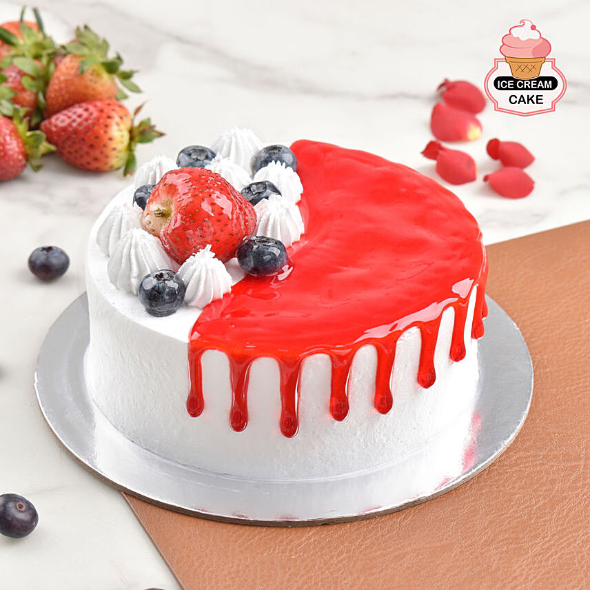 Red Velvet & Cheese Cream Ice Cream Cake 6 Portion