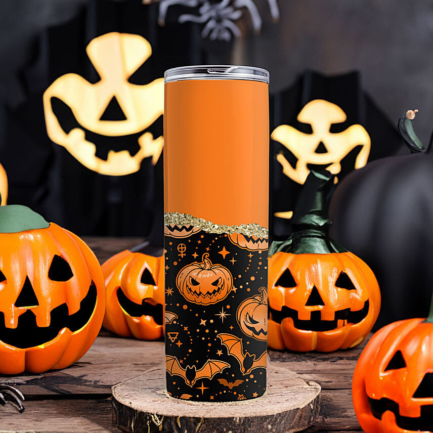 Scary Pumpkin Print Bottle