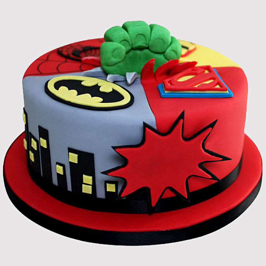 Superheroes Avengers Vanilla Cake