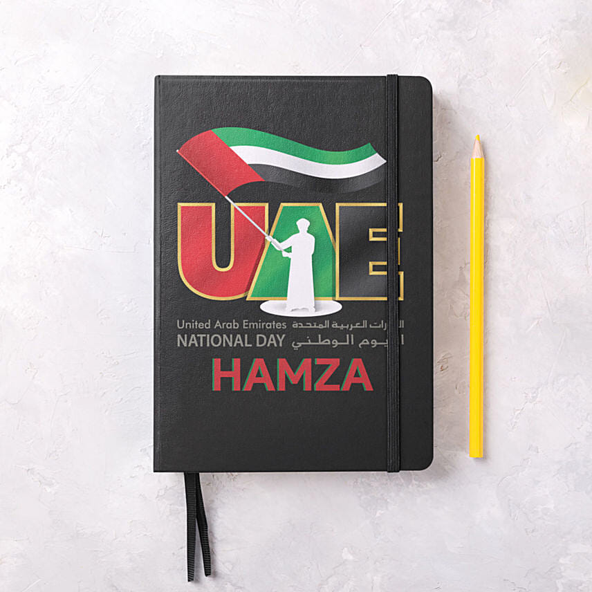 UAE Personalised Note Book Black