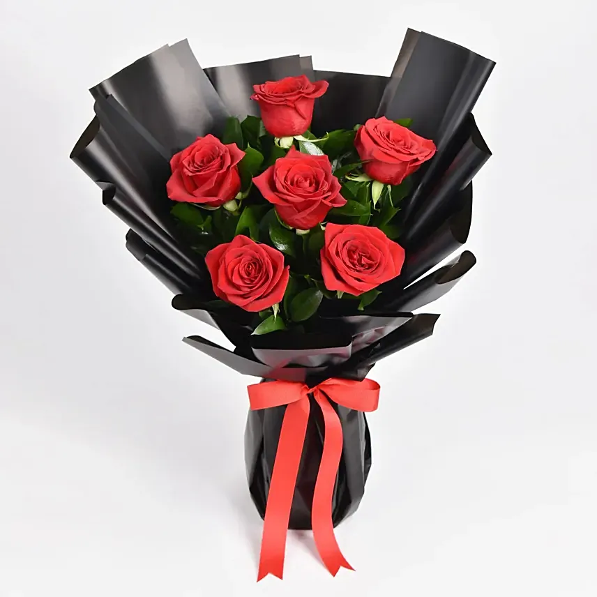 6 Red Roses Bouquet