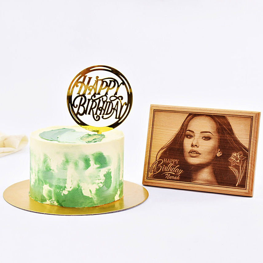 Blissful Birthday Memories Red Velvet Cake with Personalised Frame