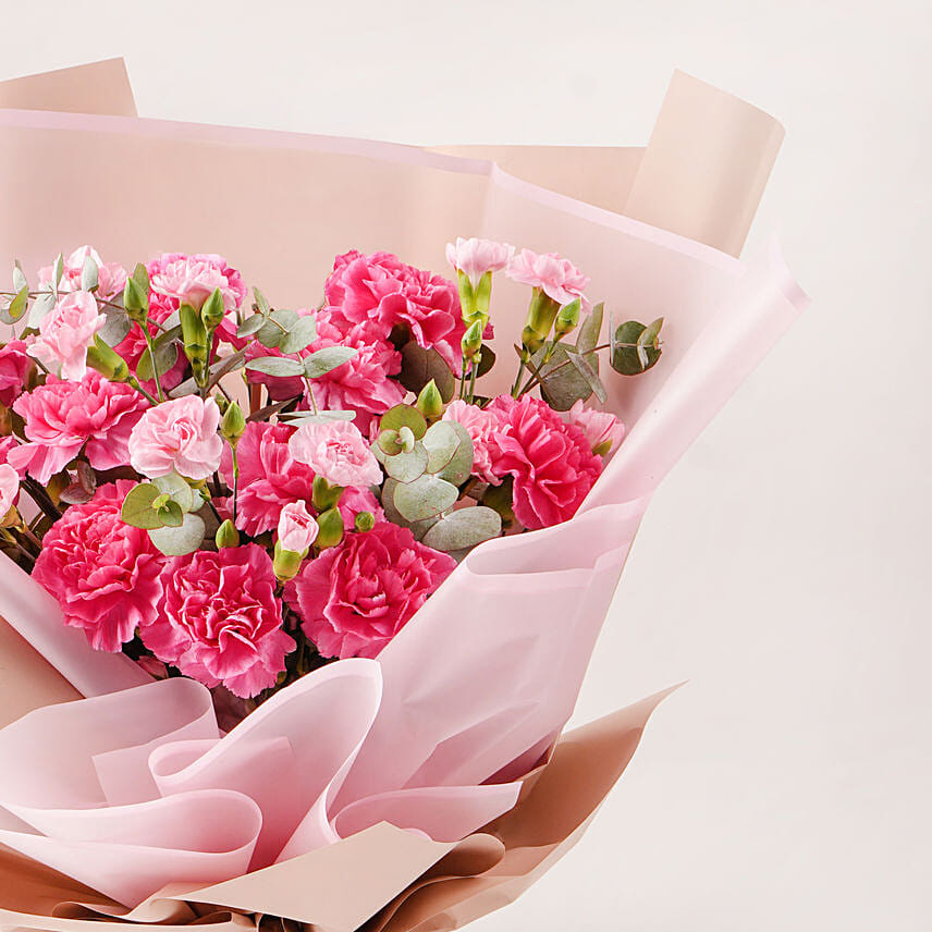 Online Birthday Wish Carnations Bouquet Gift Delivery in UAE - FNP