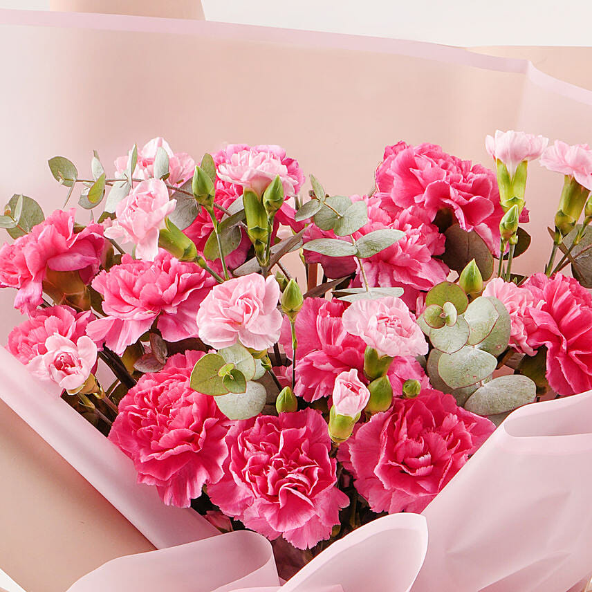 Online Birthday Wish Carnations Bouquet Gift Delivery in UAE - FNP