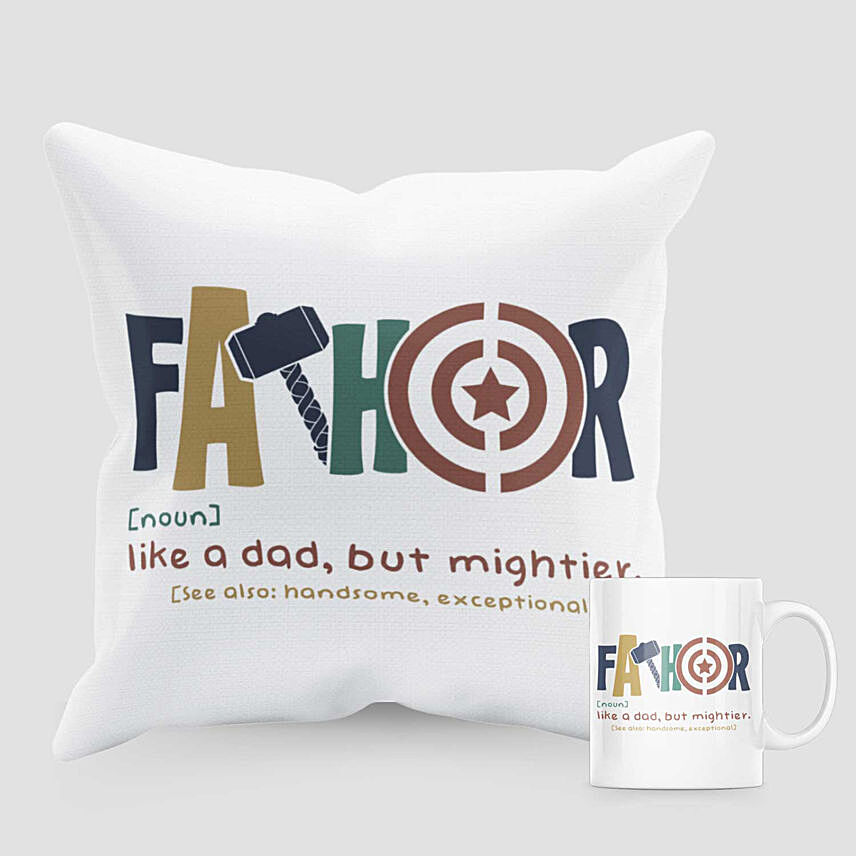 Mightier Dad Cushion And Mug