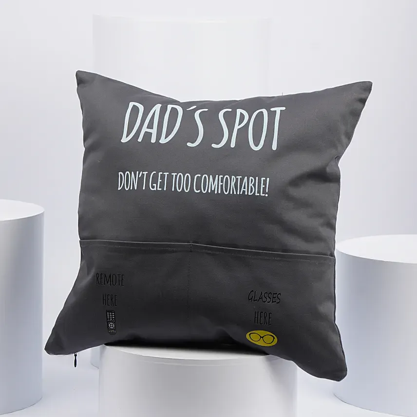 وسادة Dad Spot Premium مع جيوب باللون الرمادي