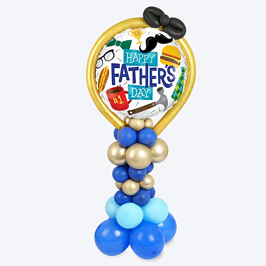 Fathers Day Balloons Pillar