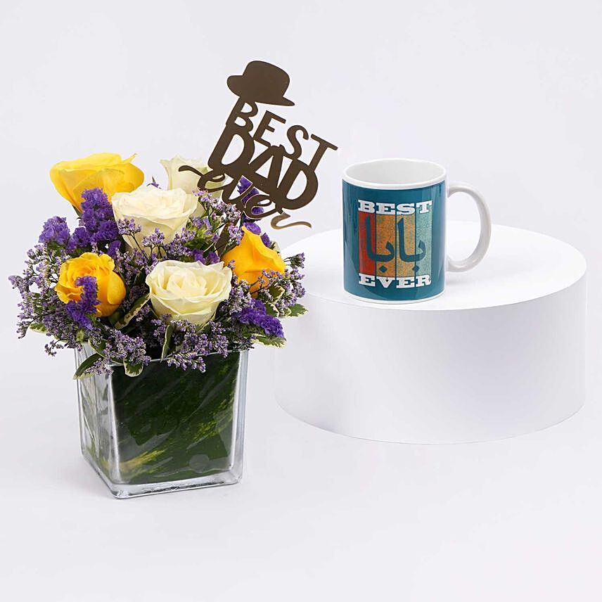 Best Dad Flowers and Best Abba Mug