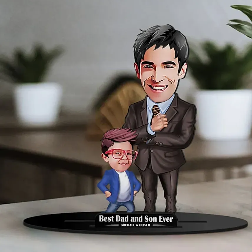 Father and Son Caricature Gift Idea