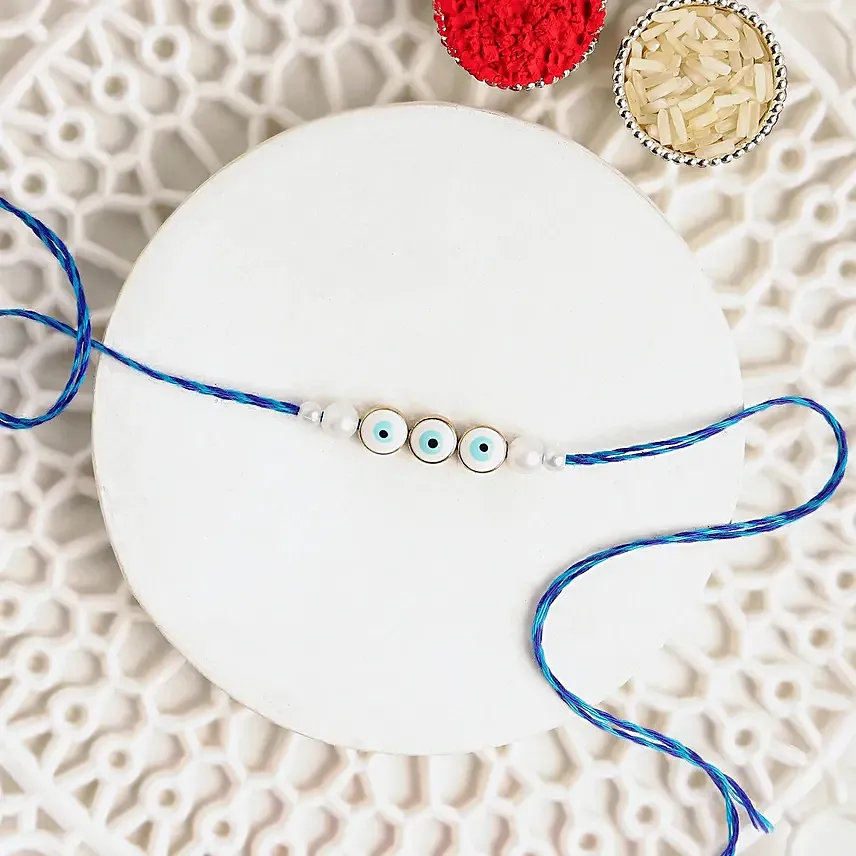 Simplistic Blue Evil Eye Rakhi