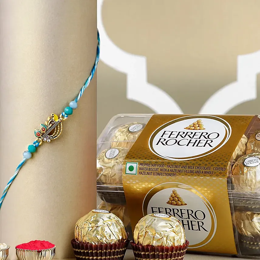 Melodic Krishna Flute Rakhi N Ferrero Rocher