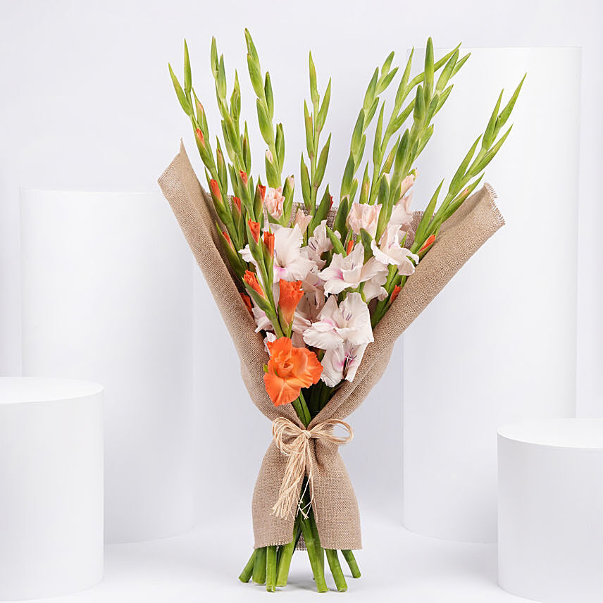 August Birthday Gladiolus Flowers Bouquet