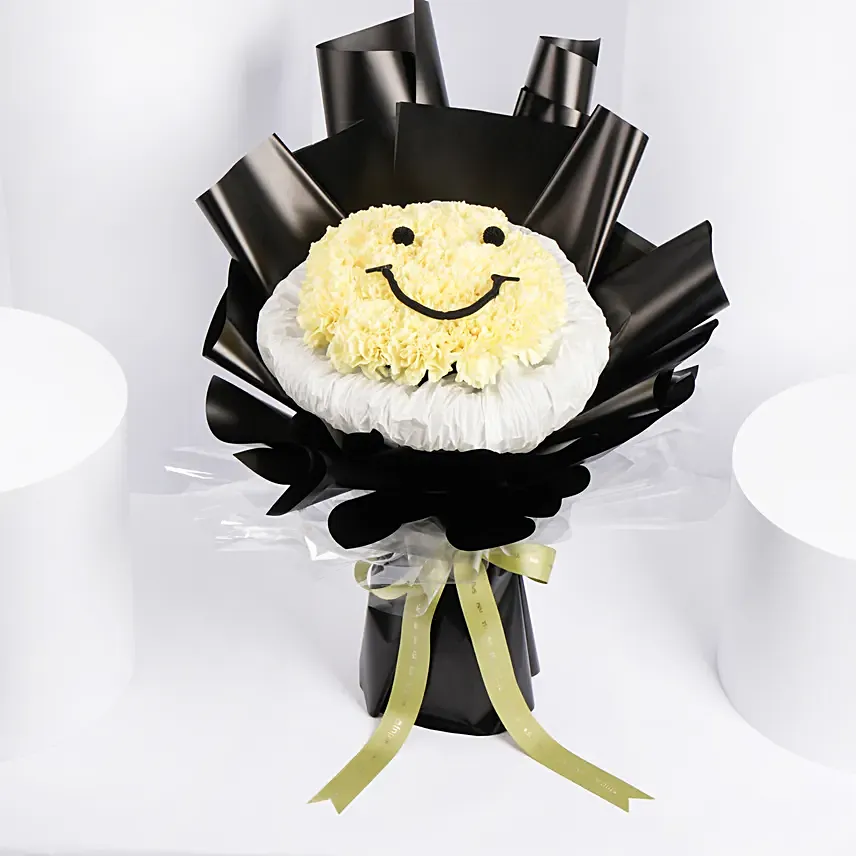 Smiley Carnations Bouquet