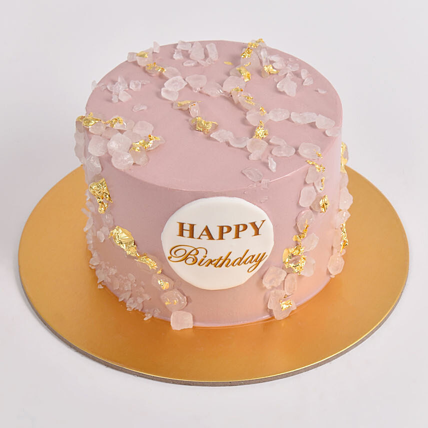 Pink Blossom Celebration Chocolate Cake