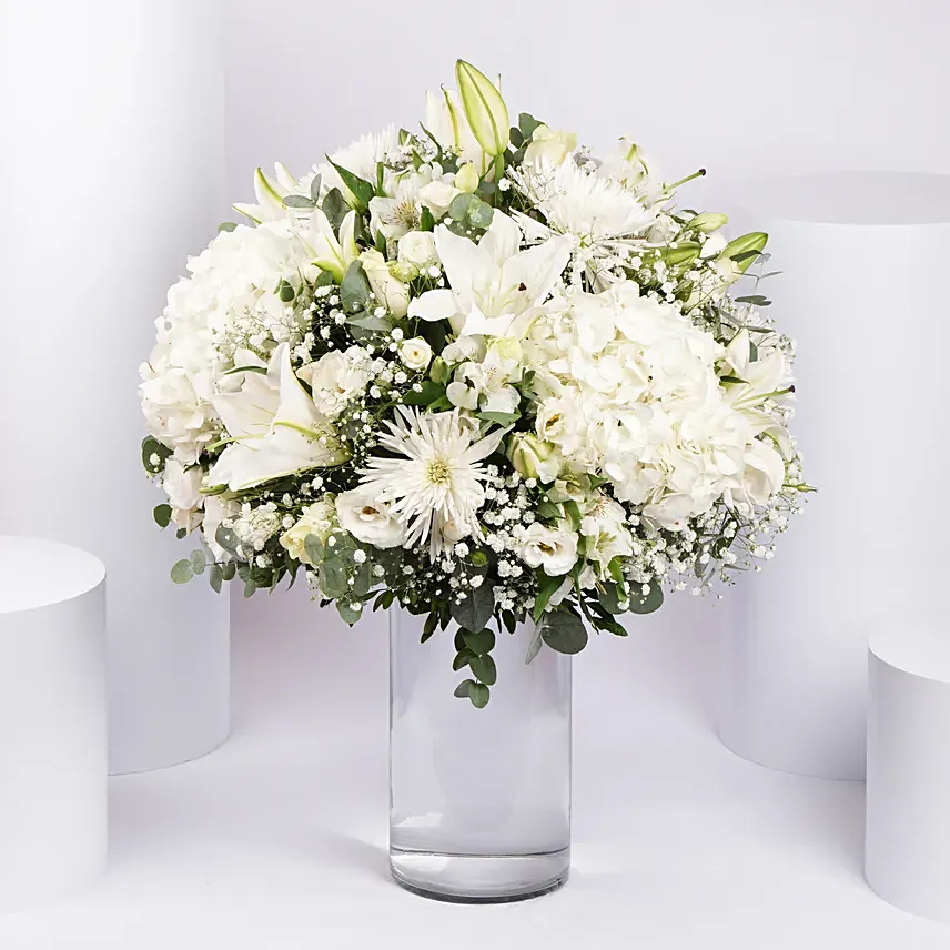 Enchanting White Flower Arrangement