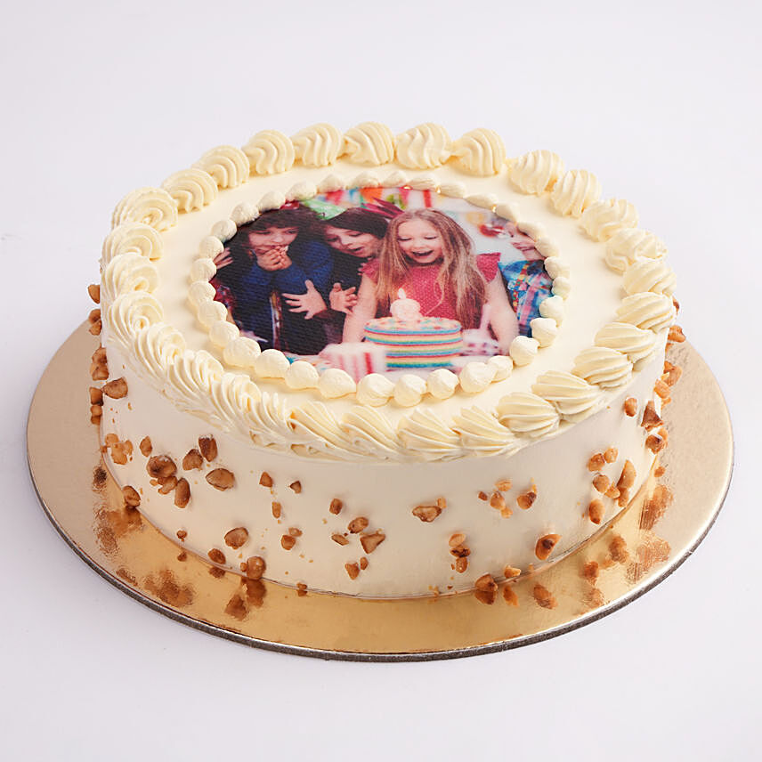 Butterscotch Birthday Photo Cake One Kg