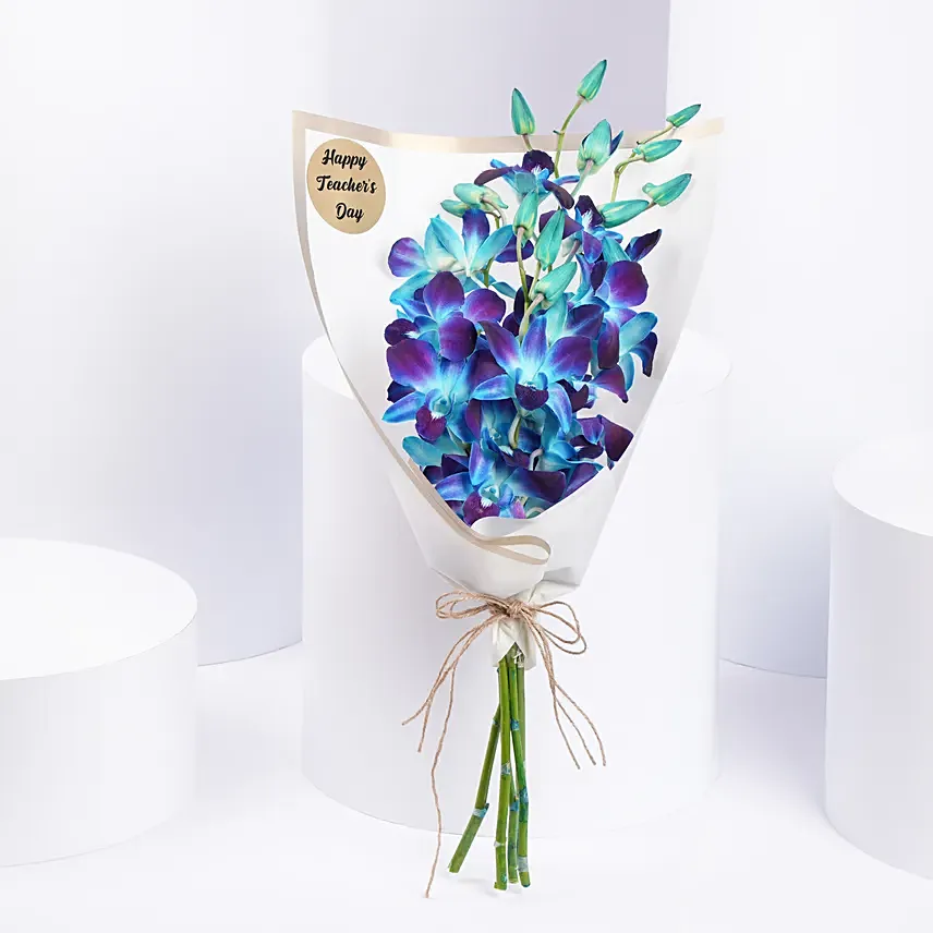 Blue Orchid Bouquet for Teachers