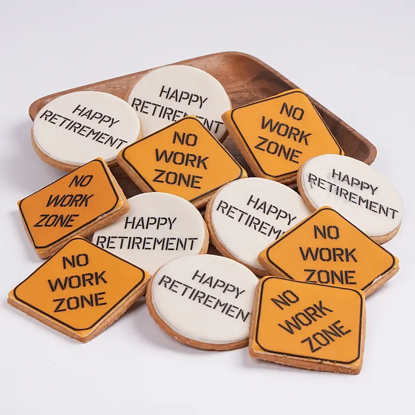 Happy Retirement Cookies 12 Pcs