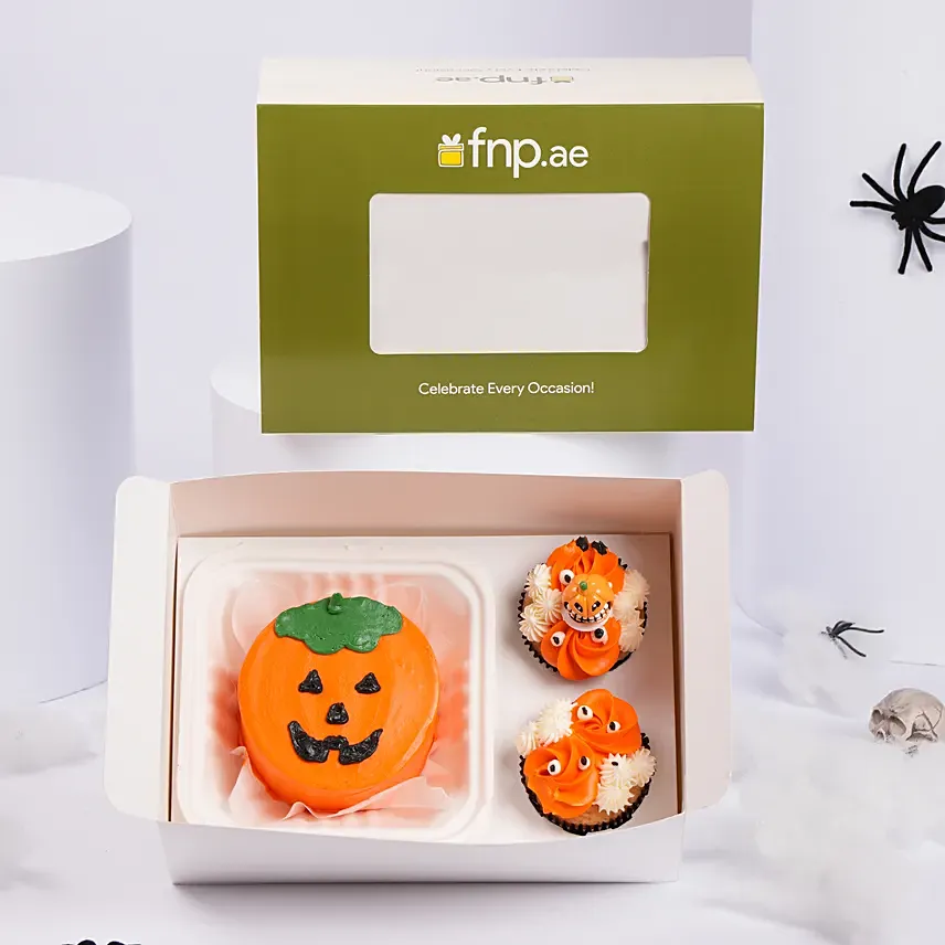 Halloween Bento Cake And Cupcakes