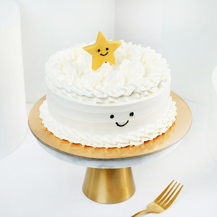 Smiling Star Vanilla Cake 4 Portion