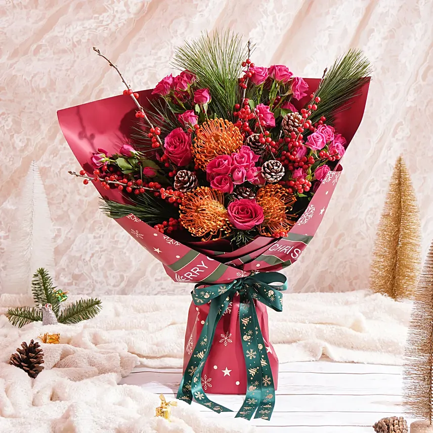 Christmas Embrace Flowers Bouquet