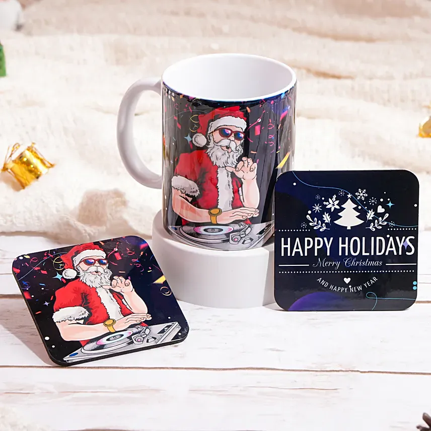 Happy Holidays Mug And Coaster