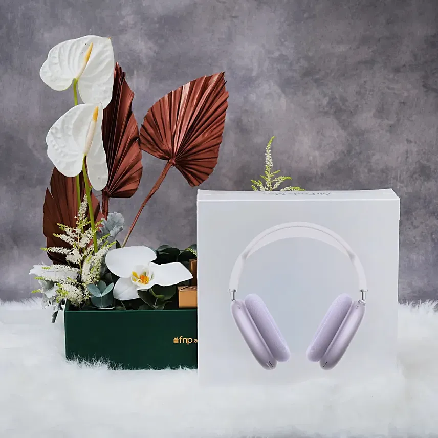 Apple Airpods Max Purple With Flowers N Chocolates