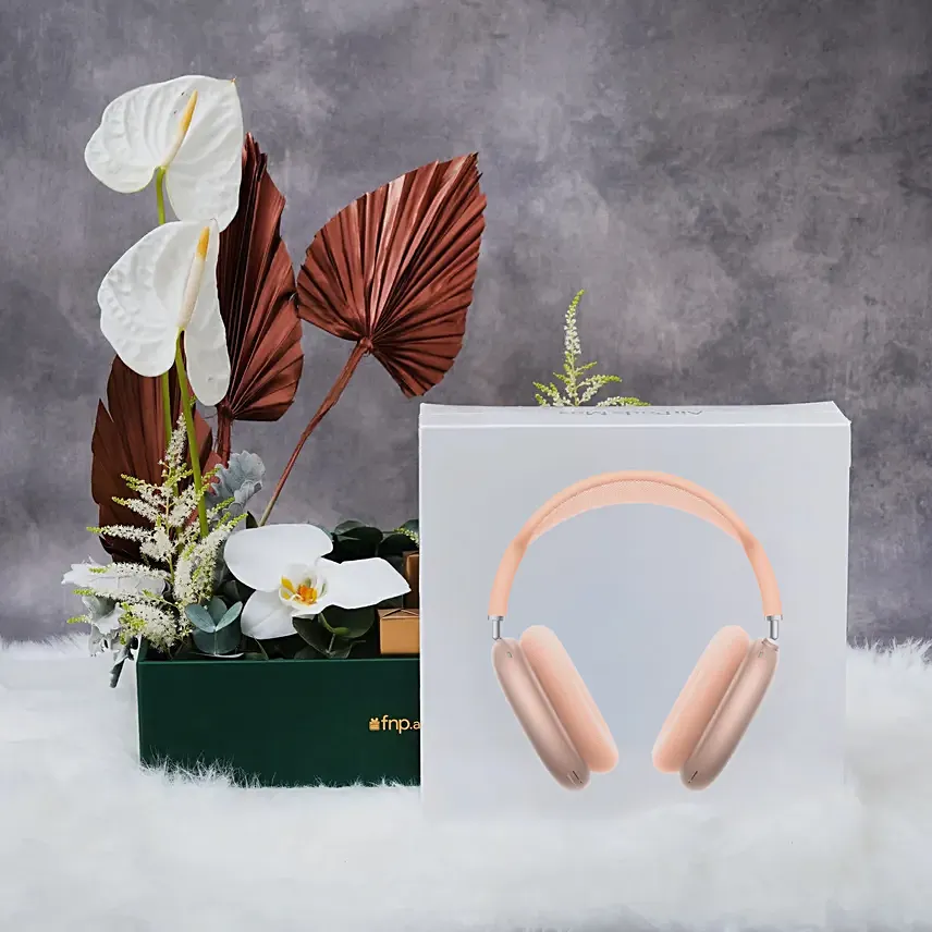 Apple Airpods Max Orange With Flowers N Chocolates