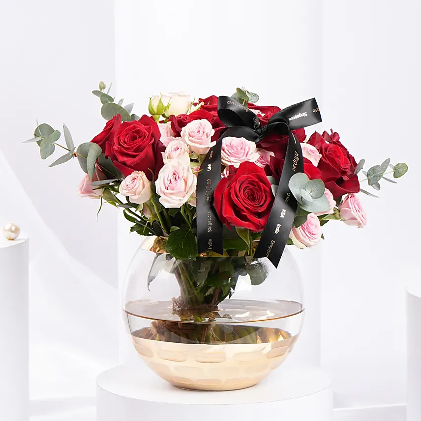 Valentine Rosy Reflections Arrangement