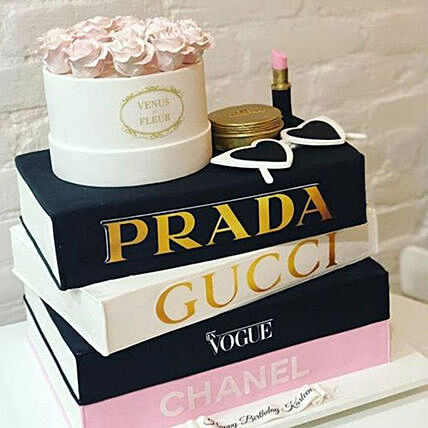 Gucci Box Cake Black N' White  Beautifully Decorated Customized Cake -  Dubai