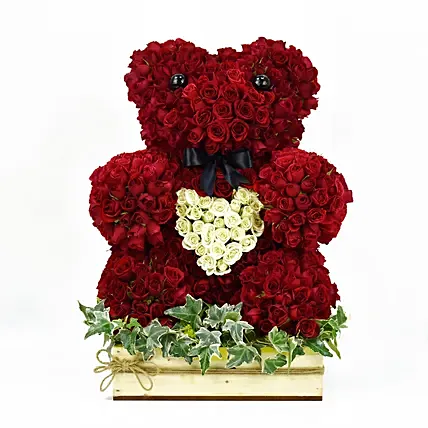 Teddy bear made of real deals roses