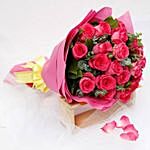 Impressive 20 Pink Roses Bouquet