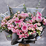 Exquisite Bouquet Of Pink Roses