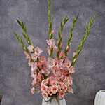 Gladiolus And Roses In A Premium Vase